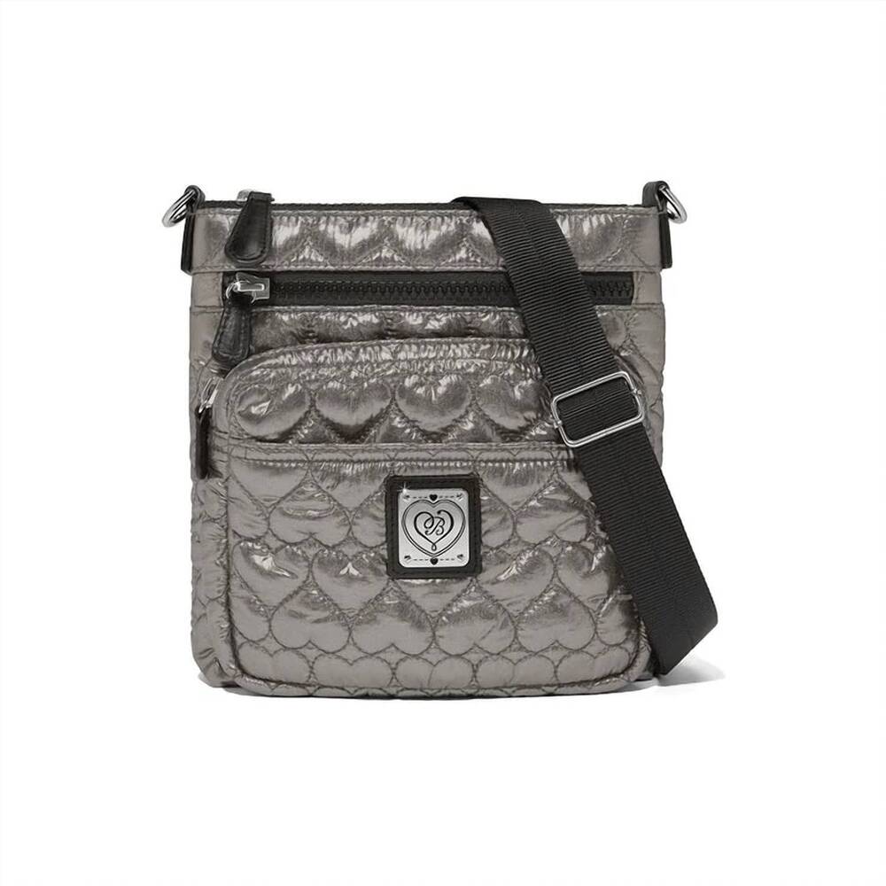 NEW BRIGHTON women's kallista messenger bag in pewter